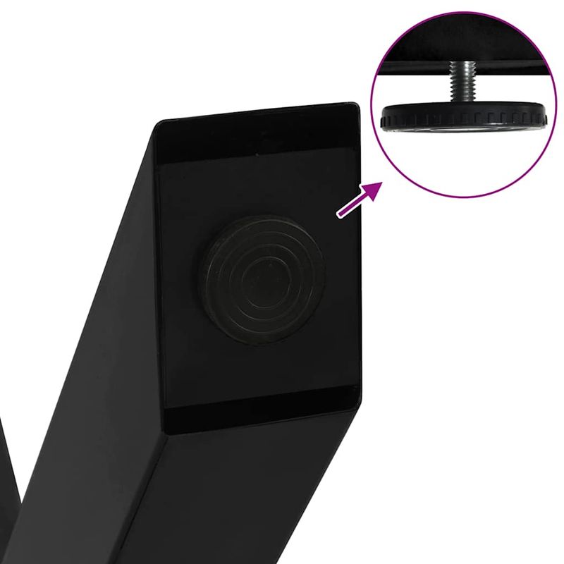 Casa si Gradina - Mobilier - Feronerie si accesorii mobila - Picioare pentru masa in forma X, 3 buc negru 80x(72-73) cm Otel - Infinity.ro