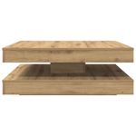 Casa si Gradina - Mobilier - Mese si birouri - Masute de cafea - Masuta cafea rotativa 360 grade, stejar artizanal 90x90x34,5 cm - Infinity.ro