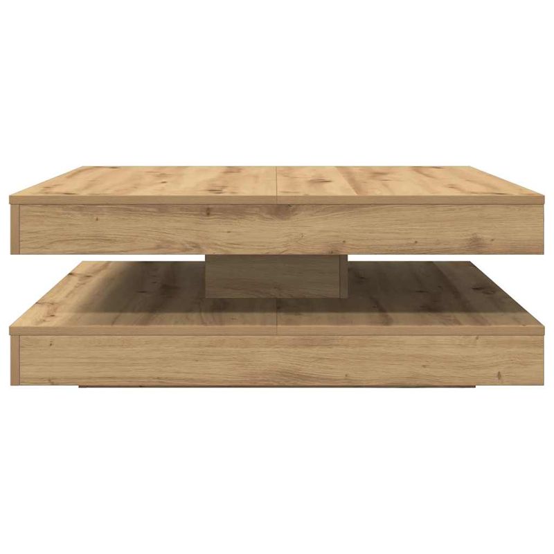 Casa si Gradina - Mobilier - Mese si birouri - Masute de cafea - Masuta cafea rotativa 360 grade, stejar artizanal 90x90x34,5 cm - Infinity.ro