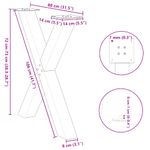 Casa si Gradina - Mobilier - Feronerie si accesorii mobila - Picioare pentru masa in forma X, 3 buc negru 80x(72-73) cm Otel - Infinity.ro