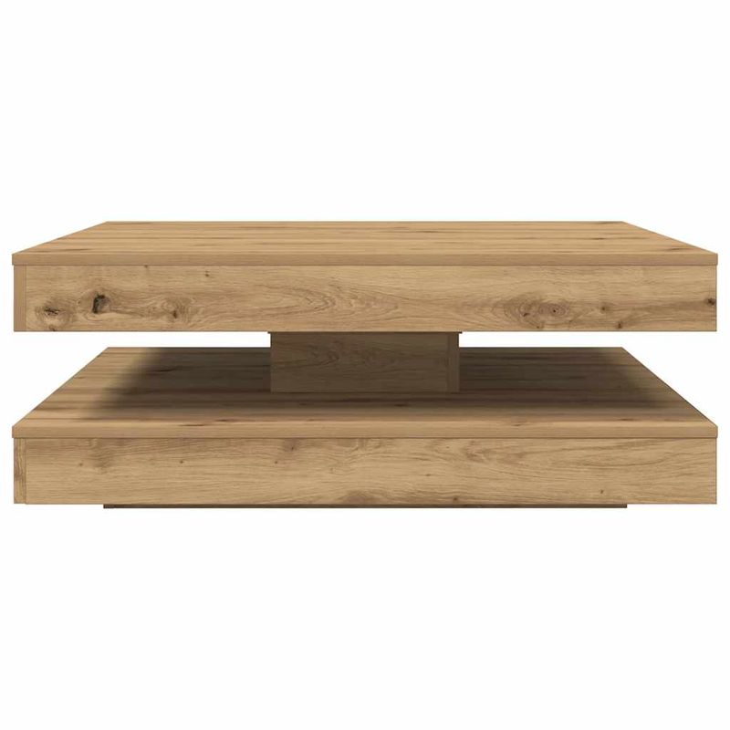Casa si Gradina - Mobilier - Mese si birouri - Masute de cafea - Masuta cafea rotativa 360 grade, stejar artizanal 90x90x34,5 cm - Infinity.ro