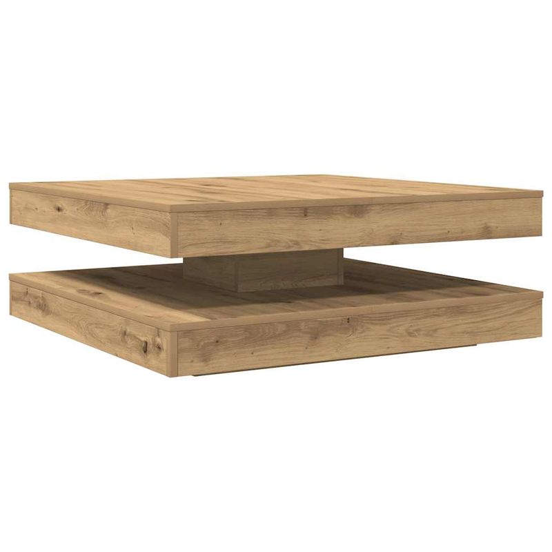Casa si Gradina - Mobilier - Mese si birouri - Masute de cafea - Masuta cafea rotativa 360 grade, stejar artizanal 90x90x34,5 cm - Infinity.ro