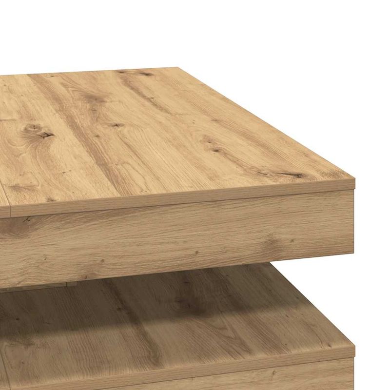 Casa si Gradina - Mobilier - Mese si birouri - Masute de cafea - Masuta cafea rotativa 360 grade, stejar artizanal 90x90x34,5 cm - Infinity.ro