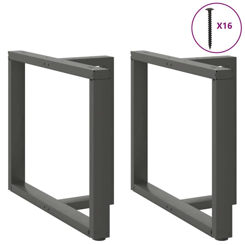 Casa si Gradina - Mobilier - Feronerie si accesorii mobila - Picioare pentru masa in forma de T, 2 buc Antracit Otel, mărime 90x35x(72-73) cm - Infinity.ro