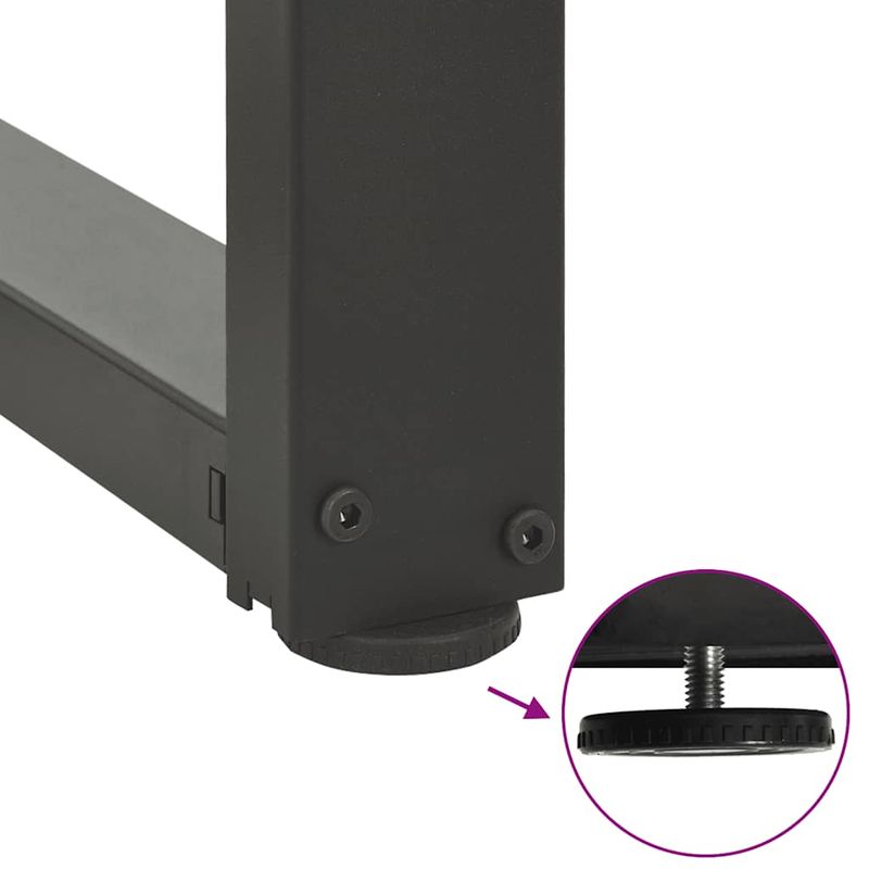 Casa si Gradina - Mobilier - Feronerie si accesorii mobila - Picioare pentru masa in forma de T, 2 buc Antracit Otel, mărime 90x35x(72-73) cm - Infinity.ro