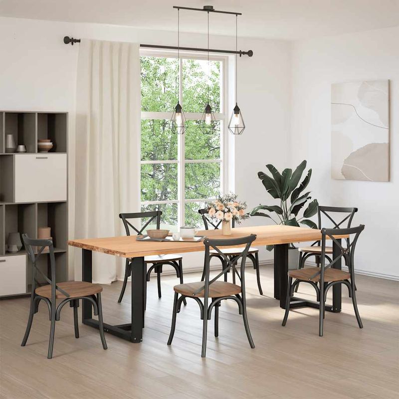 Casa si Gradina - Mobilier - Feronerie si accesorii mobila - Picioare pentru masa in forma de T, 2 buc Negru Otel, mărime 90x35x(72-73) cm - Infinity.ro