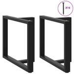Casa si Gradina - Mobilier - Feronerie si accesorii mobila - Picioare pentru masa in forma de T, 2 buc Negru Otel, mărime 90x35x(72-73) cm - Infinity.ro
