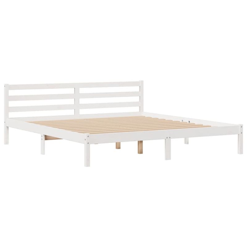 Casa si Gradina - Mobilier - Paturi si accesorii - Paturi - Pat cu biblioteca fara saltea, 180x200 cm, lemn masiv de pin - Infinity.ro
