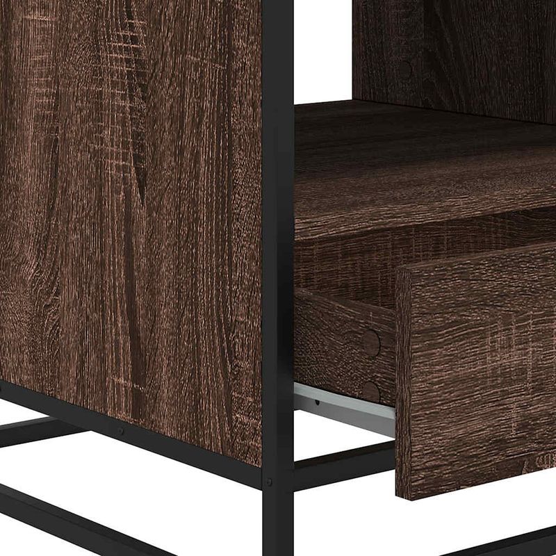 Casa si Gradina - Mobilier - Mese si birouri - Masute de cafea - Masuta cafea, stejar maro, 100x50x45 cm, lemn prelucrat/metal - Infinity.ro