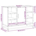 Casa si Gradina - Mobilier - Seturi de mobilier - Seturi baie - Dulap chiuveta de baie, negru, 80x33x60 cm, lemn compozit - Infinity.ro