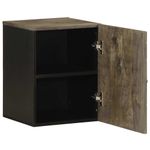 Casa si Gradina - Mobilier - Seturi de mobilier - Seturi baie - Dulap de baie montat pe perete negru lemn masiv de mango - Infinity.ro