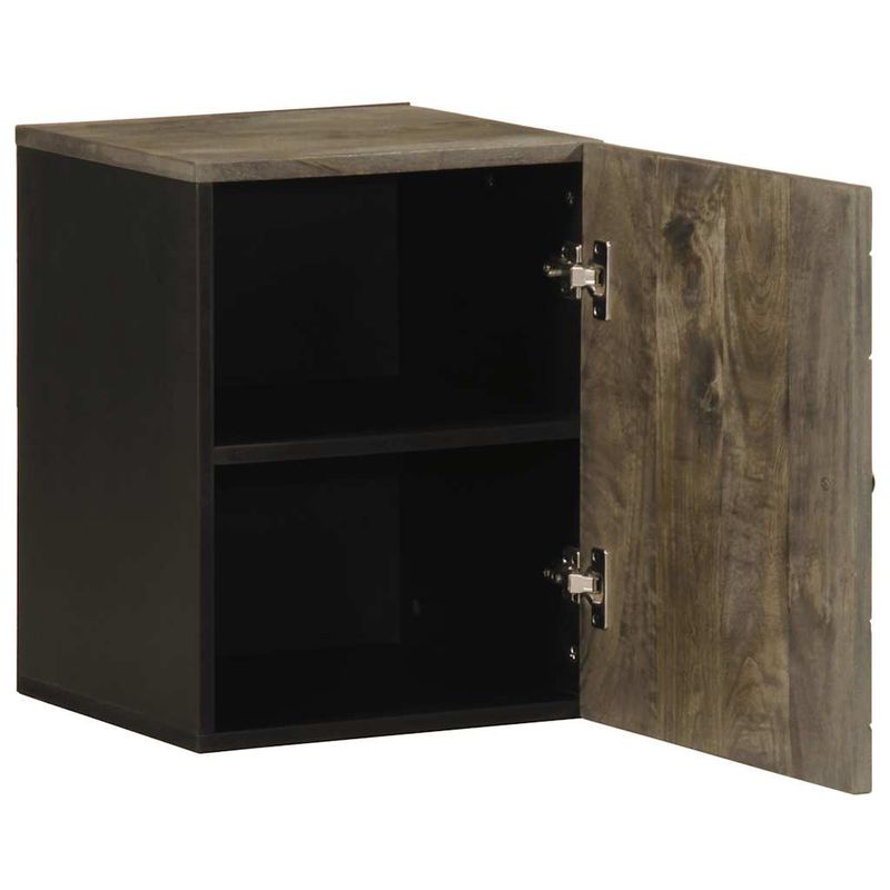 Casa si Gradina - Mobilier - Seturi de mobilier - Seturi baie - Dulap de baie montat pe perete negru lemn masiv de mango - Infinity.ro