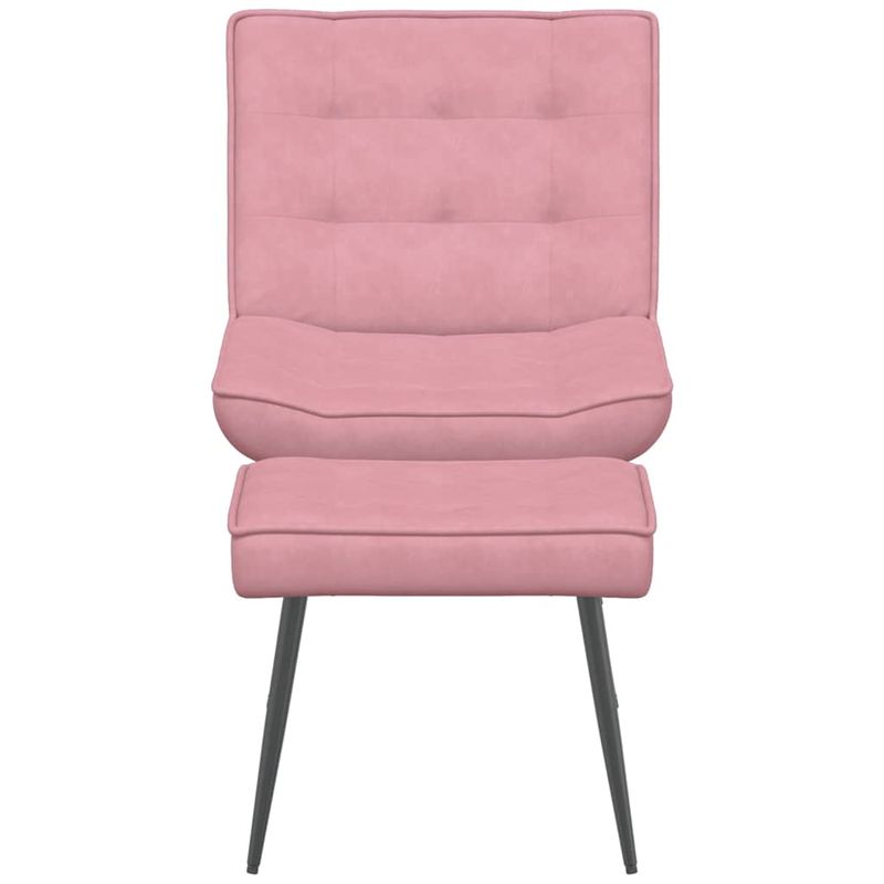 Casa si Gradina - Mobilier - Scaune si fotolii - Scaune - Scaun de relaxare cu taburet, roz, catifea - Infinity.ro