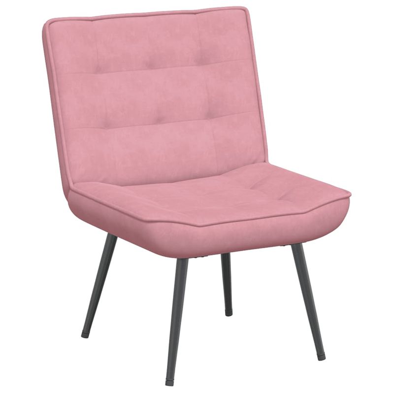 Casa si Gradina - Mobilier - Scaune si fotolii - Scaune - Scaun de relaxare cu taburet, roz, catifea - Infinity.ro