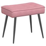 Casa si Gradina - Mobilier - Scaune si fotolii - Scaune - Scaun de relaxare cu taburet, roz, catifea - Infinity.ro