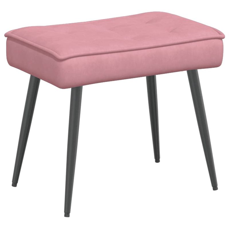 Casa si Gradina - Mobilier - Scaune si fotolii - Scaune - Scaun de relaxare cu taburet, roz, catifea - Infinity.ro