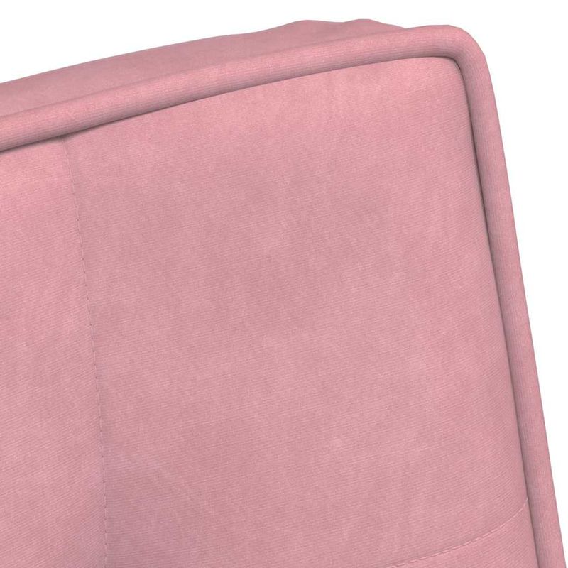 Casa si Gradina - Mobilier - Scaune si fotolii - Scaune - Scaun de relaxare cu taburet, roz, catifea - Infinity.ro