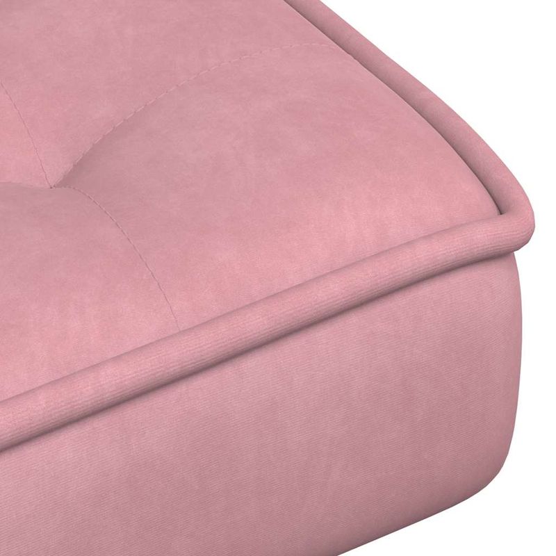 Casa si Gradina - Mobilier - Scaune si fotolii - Scaune - Scaun de relaxare cu taburet, roz, catifea - Infinity.ro