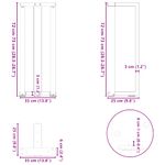 Casa si Gradina - Mobilier - Feronerie si accesorii mobila - Picioare masa consola in forma de T, 2 buc alb Otel, mărime 38x25x(72-73) cm - Infinity.ro