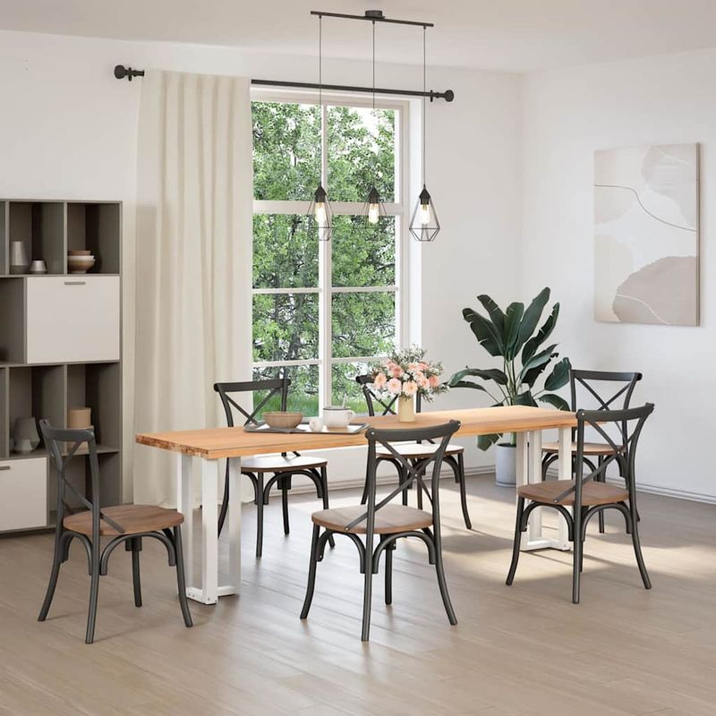 Casa si Gradina - Mobilier - Feronerie si accesorii mobila - Picioare masa consola in forma de T, 2 buc alb Otel, mărime 38x25x(72-73) cm - Infinity.ro