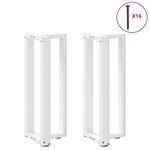 Casa si Gradina - Mobilier - Feronerie si accesorii mobila - Picioare masa consola in forma de T, 2 buc alb Otel, mărime 38x25x(72-73) cm - Infinity.ro