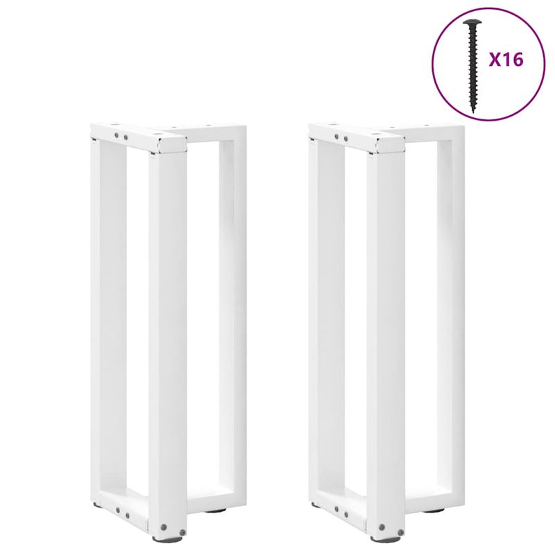 Casa si Gradina - Mobilier - Feronerie si accesorii mobila - Picioare masa consola in forma de T, 2 buc alb Otel, mărime 38x25x(72-73) cm - Infinity.ro