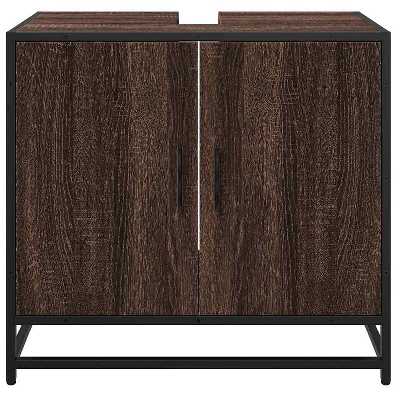 Casa si Gradina - Mobilier - Seturi de mobilier - Seturi baie - Dulap pentru chiuveta de baie stejar maro 65x33x60 cm lemn - Infinity.ro