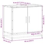 Casa si Gradina - Mobilier - Seturi de mobilier - Seturi baie - Dulap pentru chiuveta de baie stejar maro 65x33x60 cm lemn - Infinity.ro