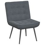 Casa si Gradina - Mobilier - Scaune si fotolii - Scaune - Scaun de relaxare gri inchis 64x74x84 cm catifea - Infinity.ro
