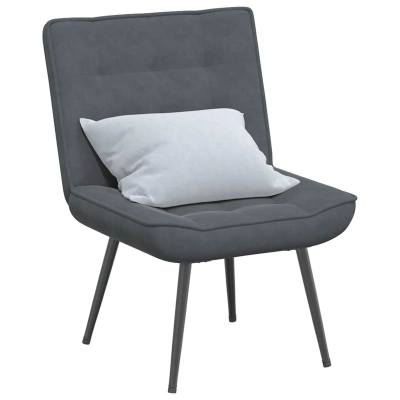 Casa si Gradina - Mobilier - Scaune si fotolii - Scaune - Scaun de relaxare gri inchis 64x74x84 cm catifea - Infinity.ro