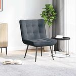 Casa si Gradina - Mobilier - Scaune si fotolii - Scaune - Scaun de relaxare gri inchis 64x74x84 cm catifea - Infinity.ro