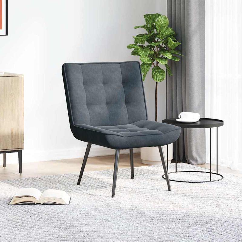 Casa si Gradina - Mobilier - Scaune si fotolii - Scaune - Scaun de relaxare gri inchis 64x74x84 cm catifea - Infinity.ro