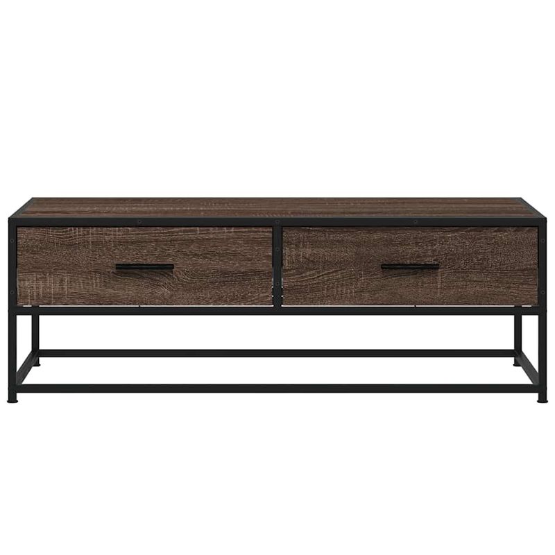 Casa si Gradina - Mobilier - Mese si birouri - Masute de cafea - Masuta cafea, stejar maro, 100x50x35 cm, lemn prelucrat/metal - Infinity.ro