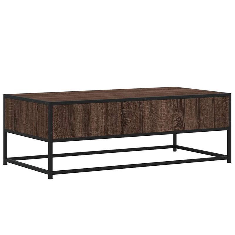Casa si Gradina - Mobilier - Mese si birouri - Masute de cafea - Masuta cafea, stejar maro, 100x50x35 cm, lemn prelucrat/metal - Infinity.ro