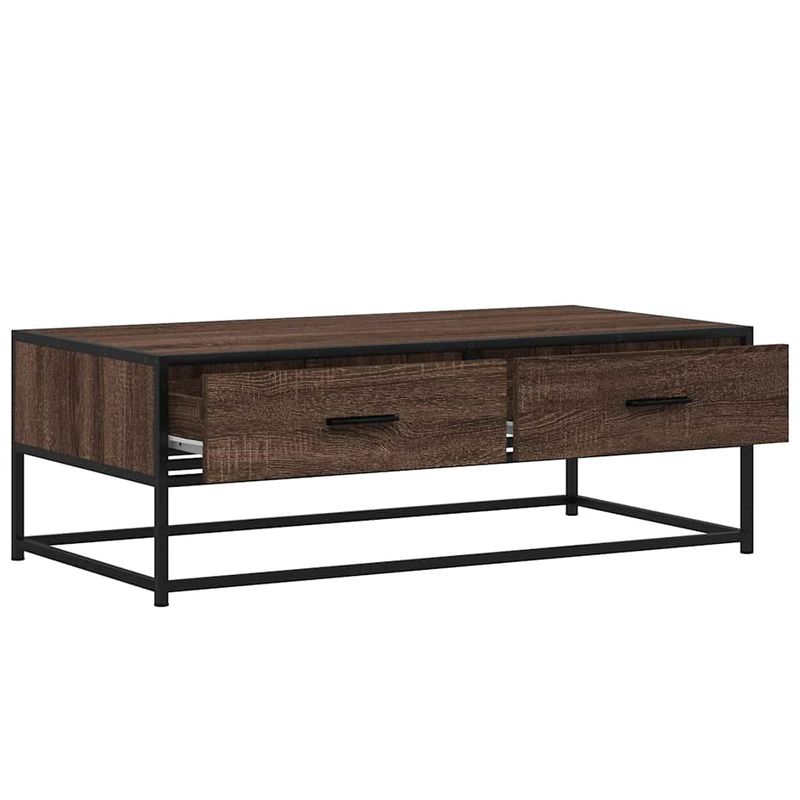 Casa si Gradina - Mobilier - Mese si birouri - Masute de cafea - Masuta cafea, stejar maro, 100x50x35 cm, lemn prelucrat/metal - Infinity.ro