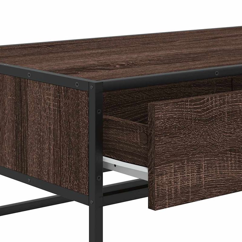 Casa si Gradina - Mobilier - Mese si birouri - Masute de cafea - Masuta cafea, stejar maro, 100x50x35 cm, lemn prelucrat/metal - Infinity.ro