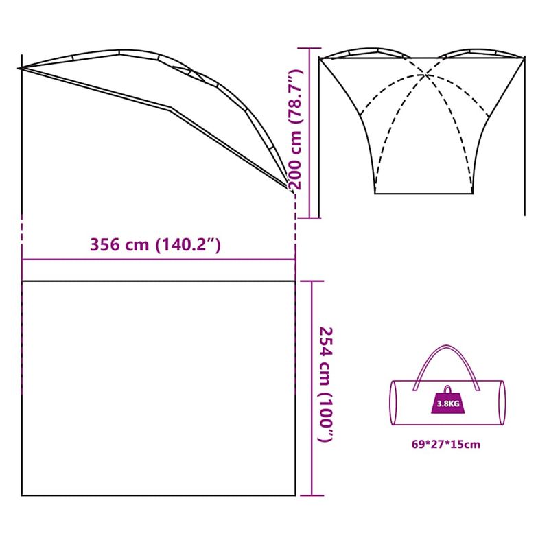 Sport si Outdoor - Camping - Corturi camping - Cort auto albastru rezistent la apa - Infinity.ro