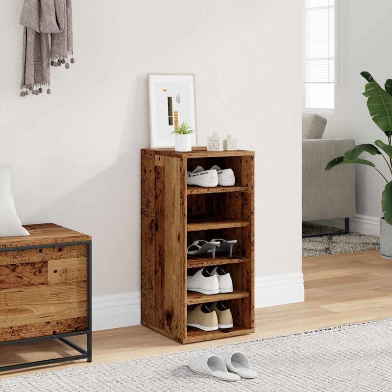 Casa si Gradina - Mobilier - Organizare si depozitare - Organizator incaltaminte - Pantofar, lemn vechi, 32x35x70 cm, lemn prelucrat, model shoe cabinet without door - Infinity.ro