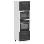 Casa si Gradina - Mobilier - Comode si corpuri - Corpuri bucatarie - Dulapuri pentru cuptor 2 buc Lucca negru lemn prelucrat - Infinity.ro