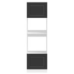 Casa si Gradina - Mobilier - Comode si corpuri - Corpuri bucatarie - Dulapuri pentru cuptor 2 buc Lucca negru lemn prelucrat - Infinity.ro