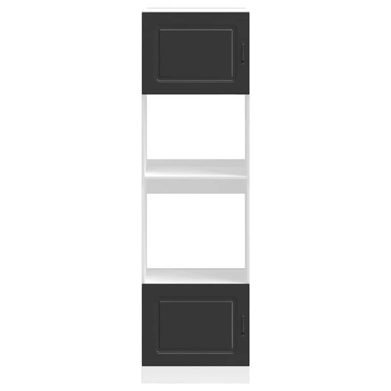 Casa si Gradina - Mobilier - Comode si corpuri - Corpuri bucatarie - Dulapuri pentru cuptor 2 buc Lucca negru lemn prelucrat - Infinity.ro