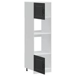 Casa si Gradina - Mobilier - Comode si corpuri - Corpuri bucatarie - Dulapuri pentru cuptor 2 buc Lucca negru lemn prelucrat - Infinity.ro