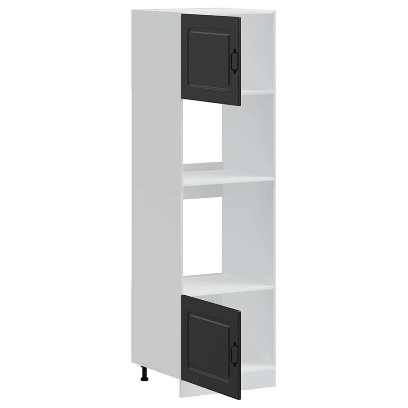 Casa si Gradina - Mobilier - Comode si corpuri - Corpuri bucatarie - Dulapuri pentru cuptor 2 buc Lucca negru lemn prelucrat - Infinity.ro
