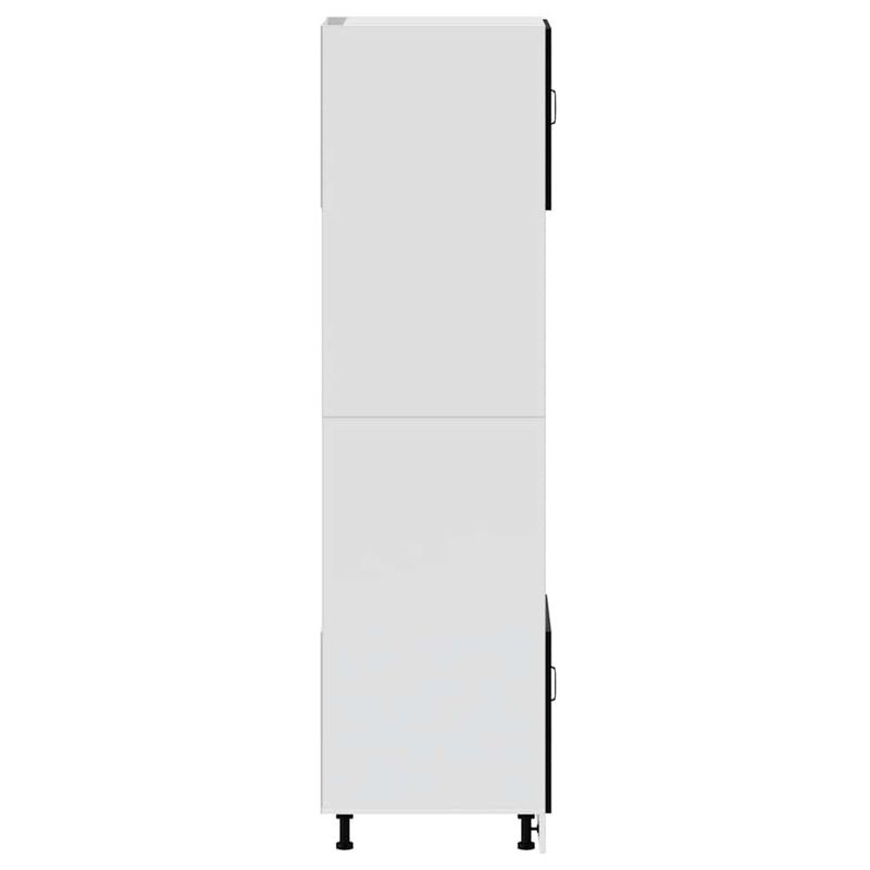 Casa si Gradina - Mobilier - Comode si corpuri - Corpuri bucatarie - Dulapuri pentru cuptor 2 buc Lucca negru lemn prelucrat - Infinity.ro