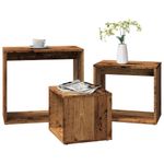 Casa si Gradina - Mobilier - Mese si birouri - Mese living - Mese suprapuse, 3 buc., lemn vechi, lemn prelucrat - Infinity.ro