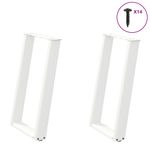 Casa si Gradina - Mobilier - Feronerie si accesorii mobila - Picioare pentru masa in forma de U 2 buc alb 50x(72-73) cm otel - Infinity.ro