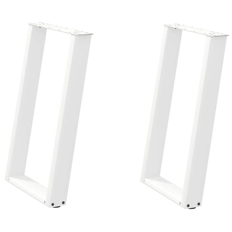 Casa si Gradina - Mobilier - Feronerie si accesorii mobila - Picioare pentru masa in forma de U 2 buc alb 50x(72-73) cm otel - Infinity.ro
