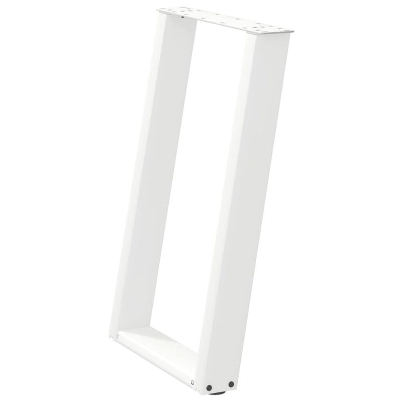 Casa si Gradina - Mobilier - Feronerie si accesorii mobila - Picioare pentru masa in forma de U 2 buc alb 50x(72-73) cm otel - Infinity.ro