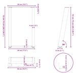 Casa si Gradina - Mobilier - Feronerie si accesorii mobila - Picioare pentru masa in forma de U 2 buc alb 50x(72-73) cm otel - Infinity.ro