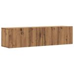 Casa si Gradina - Mobilier - Comode si corpuri - Comode - Dulap TV perete, stejar artizanal, 120x30x30 cm, lemn prelucrat - Infinity.ro